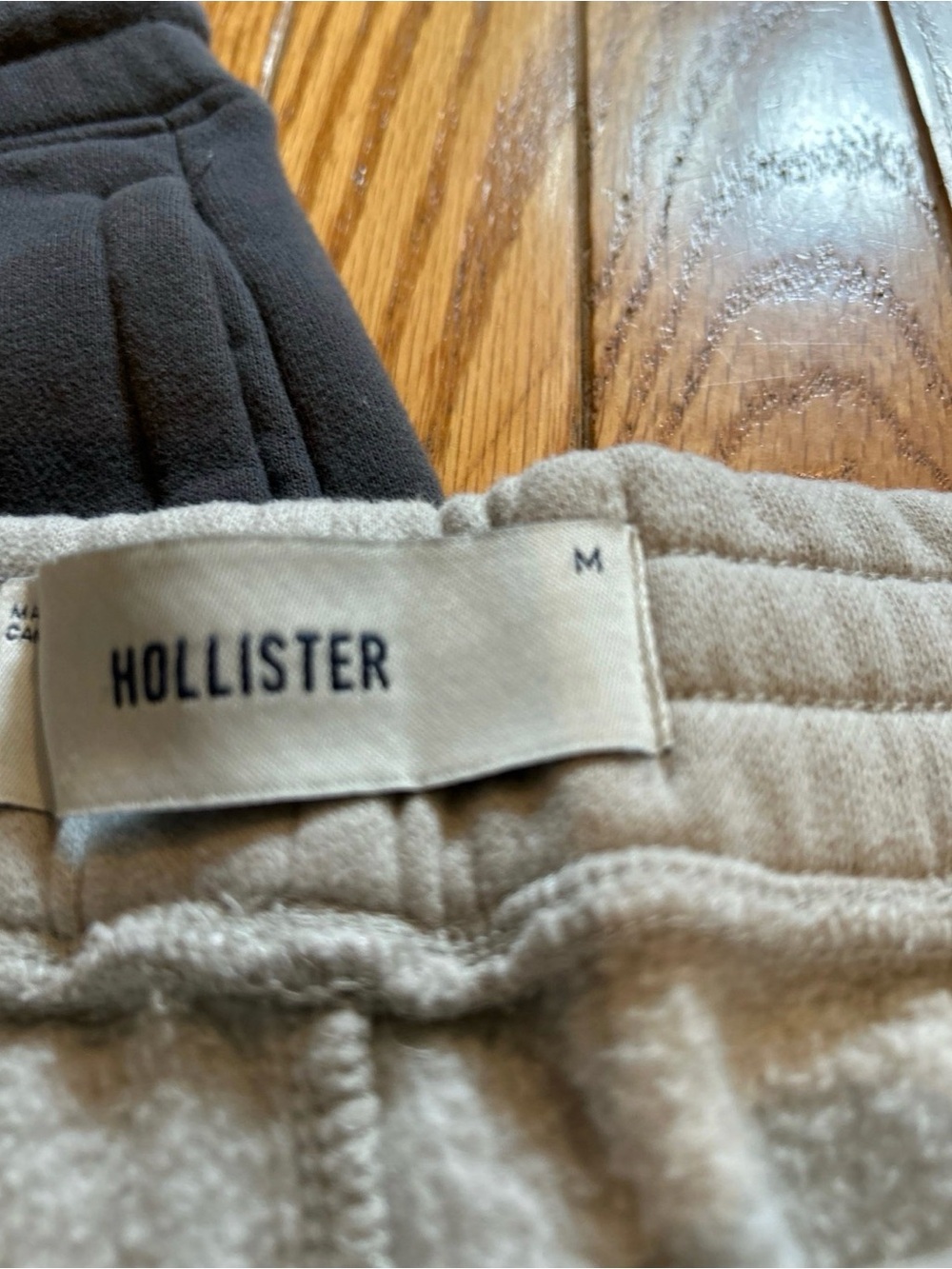Hollister Trio of Drawstring Athletic Shorts - Black, Charcoal & Cream - Picture 3 of 7